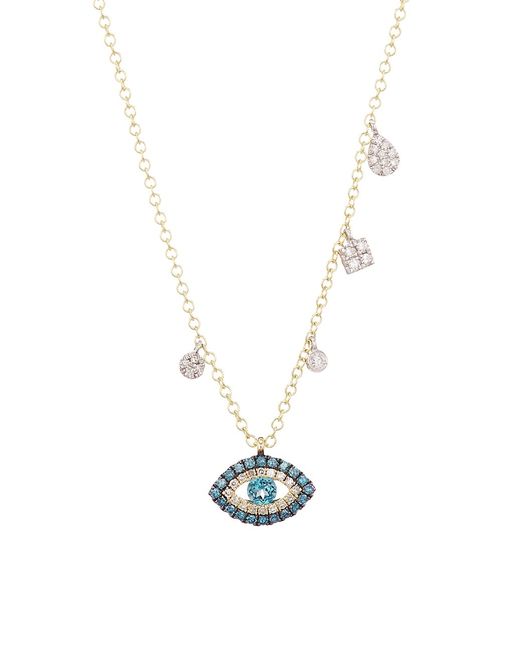 Meira T 14K Gold Diamond Celestial Pendant Necklace