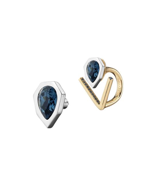 Demarson Vela Two-Tone Swarovski Crystal Convertible Ring Earring Set