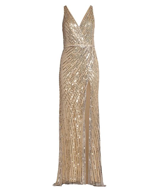Mac Duggal Sequined Wrap Gown