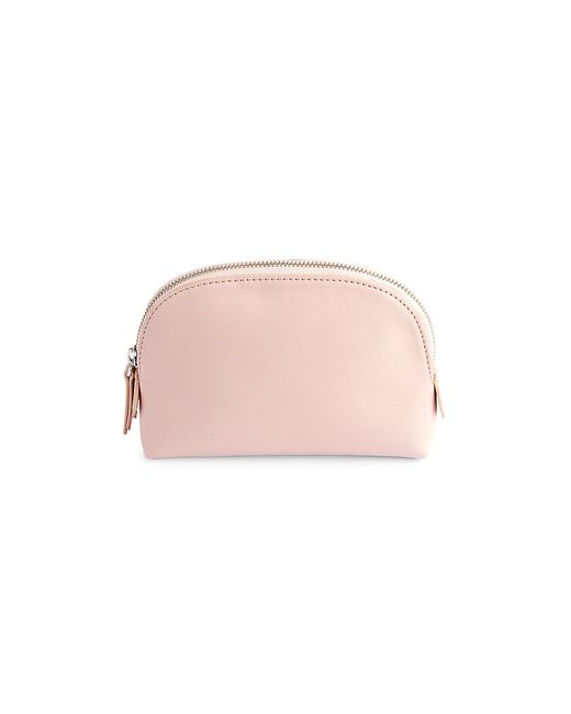 ROYCE New York Compact Leather Cosmetic Bag
