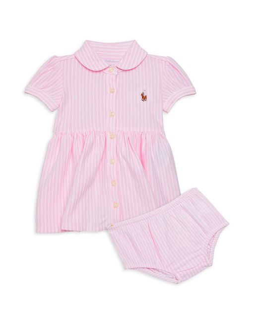 Polo Ralph Lauren Baby Girls 2-Piece Oxford Shirtdress Bloomers Set