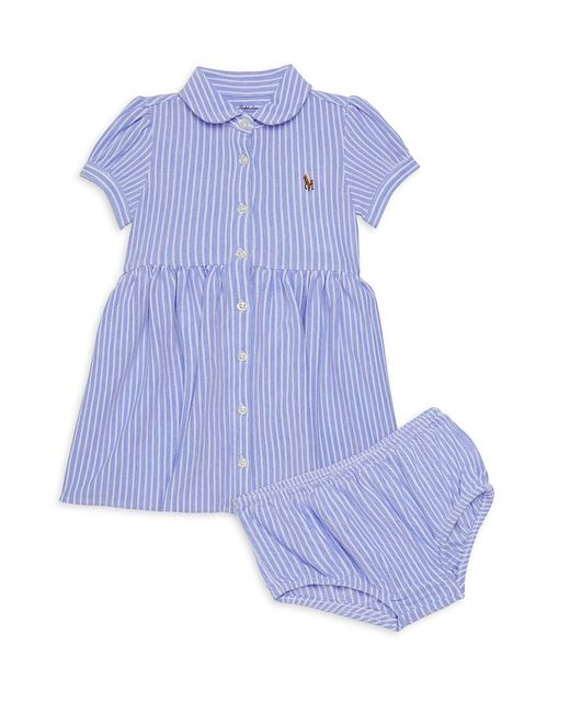 Polo Ralph Lauren Baby Girls 2-Piece Oxford Shirtdress Bloomers Set