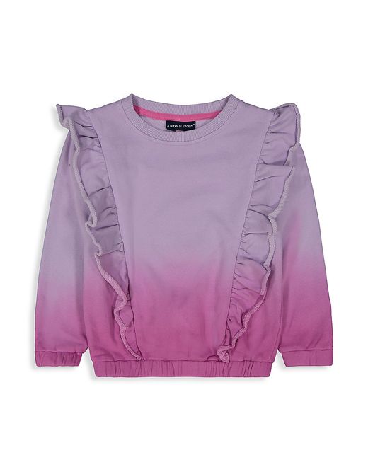 Andy & Evan Little Girls Ruffled Ombre French Terry Sweatshirt