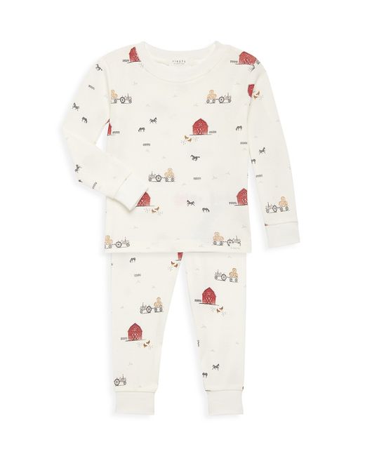 FIRSTS by petit lem Baby Boys 2-Piece Barn Group Pajama Set