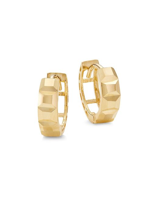 Saks Fifth Avenue Collection 14K Gold Faceted Huggie Hoops