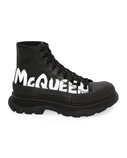 Alexander McQueen Graffiti Tread Slick Boots