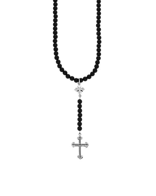 King Baby Studio New Classics Sterling Beaded Cross Rosary