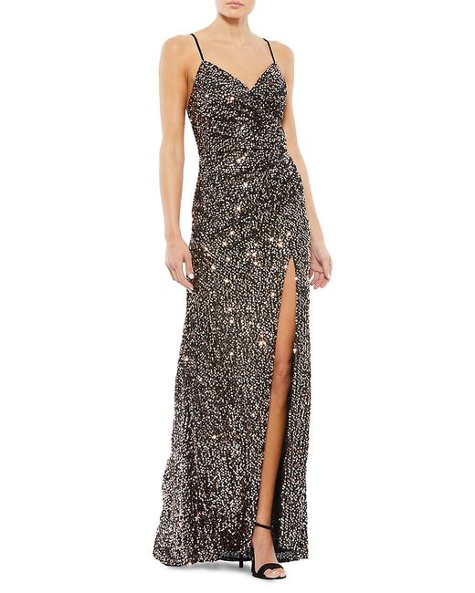 Mac Duggal Sequined Wrap Gown