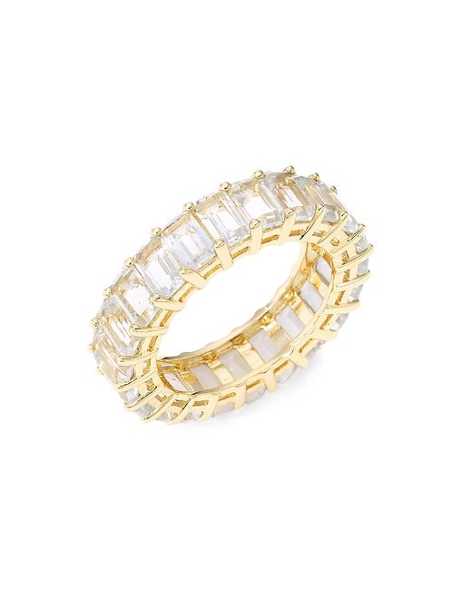 Saks Fifth Avenue Collection 14K White Topaz Eternity Ring