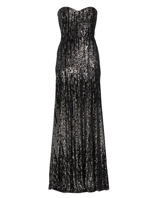 Rene Ruiz Collection Strapless Sequined Gown