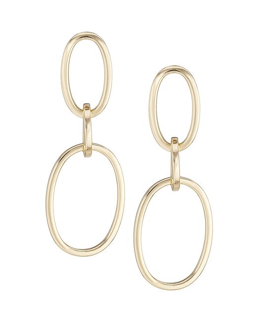 Saks Fifth Avenue Collection 14K Gold Oval Double-Drop Earrings