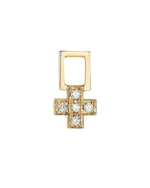 Robinson Pelham Earwish Cross 14K Gold Diamond Charm