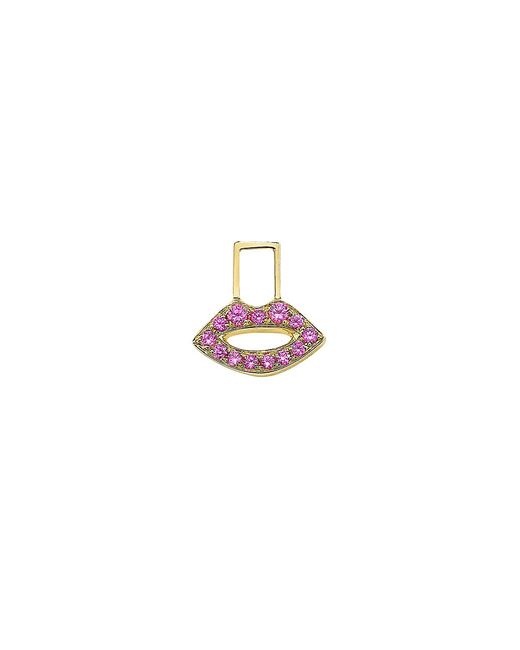 Robinson Pelham Earwish Lips 14K Gold Pink Sapphire Earring Charm
