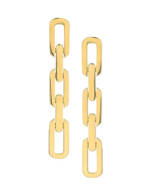 Roberto Coin Navarra 18K Triple-Link Chain Drop Earrings