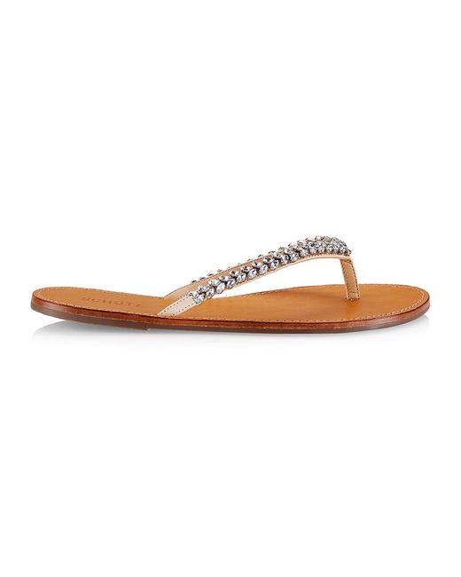 Schutz Belle Crystal-Embellished Thong Sandals