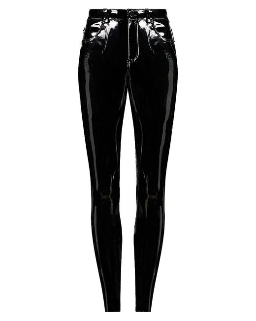 Commando Mid-Rise Faux Patent Leather Skinny Ankle Pants