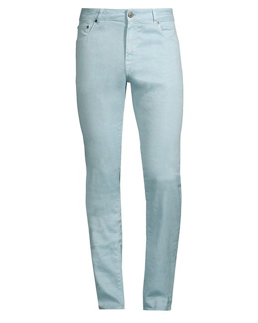 PT Torino Cotton-Linen Slim-Straight Jeans