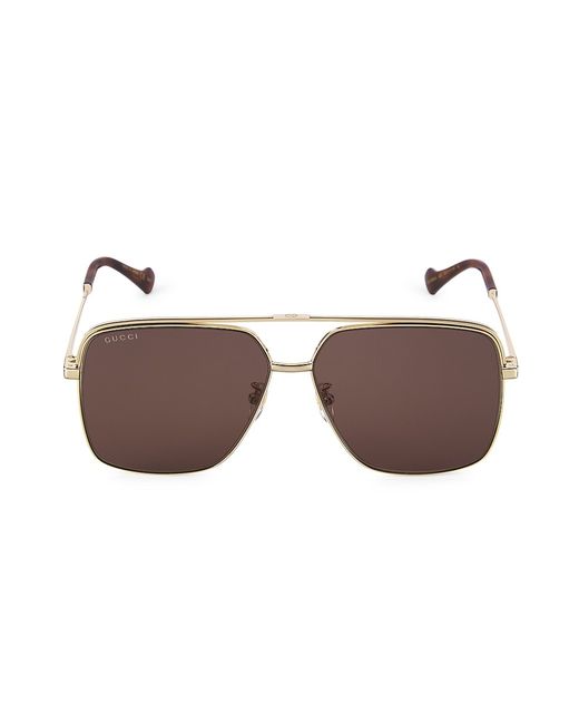 Gucci Web 61MM Pilot Sunglasses