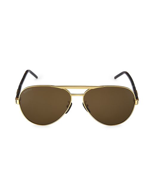 Gucci Logo 60MM Pilot Sunglasses