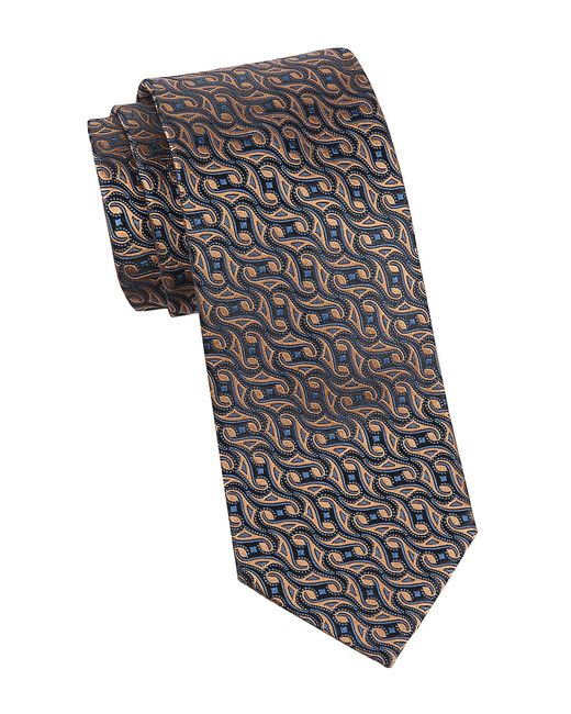 Charvet Swirl Geometric Woven Tie