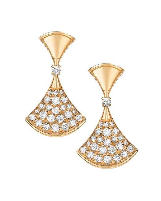 Bvlgari Divas Dream 18K Diamond Drop Earrings