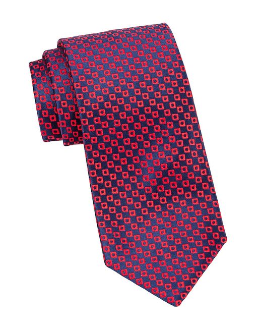 Charvet Square Geometric Woven Tie