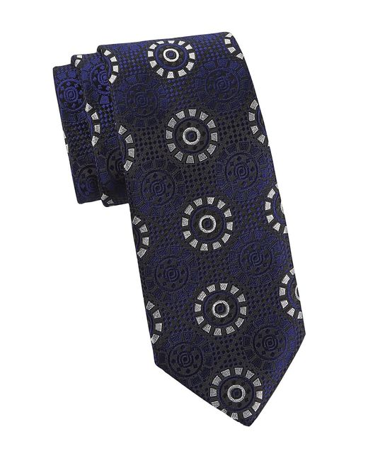 Charvet Medallion Woven Silk Tie
