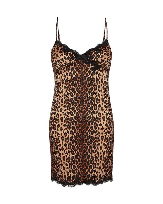 Agent Provocateur Molly Leopard-Print Slip Dress