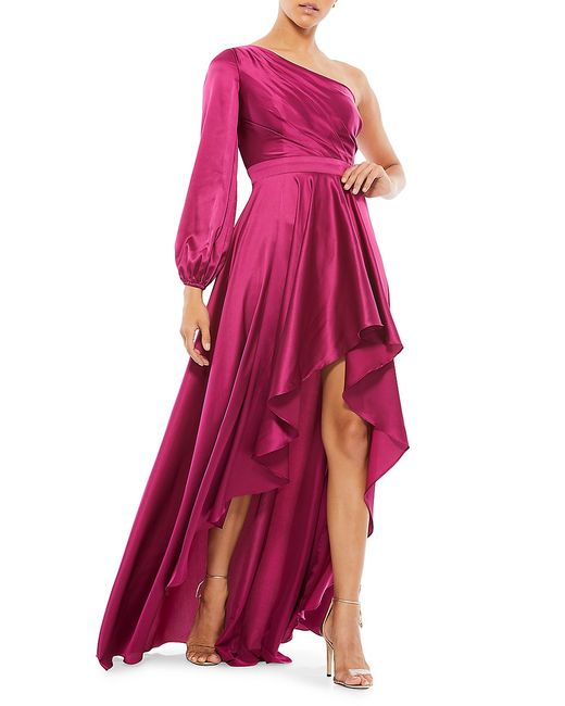 Mac Duggal High-Low One-Shoulder Gown