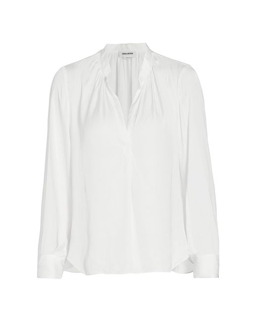 Zadig & Voltaire Tink Draped Satin Blouse
