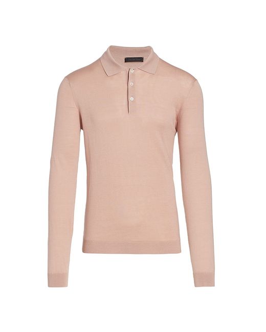 Saks Fifth Avenue COLLECTION Lightweight Long Sleeve Polo