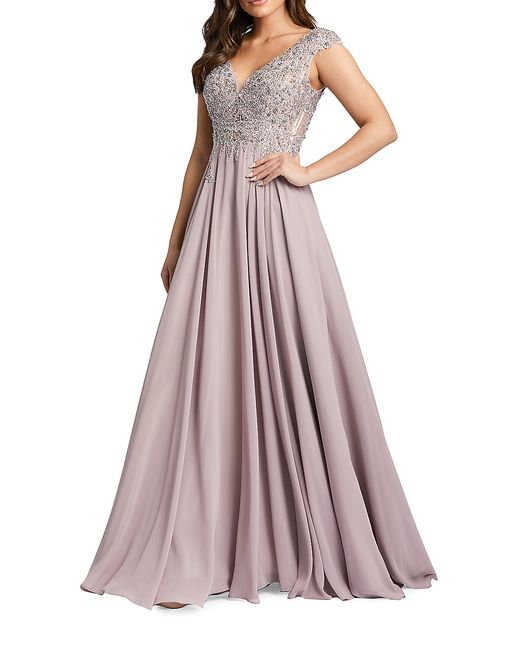 Mac Duggal Metallic Embroidered Gown