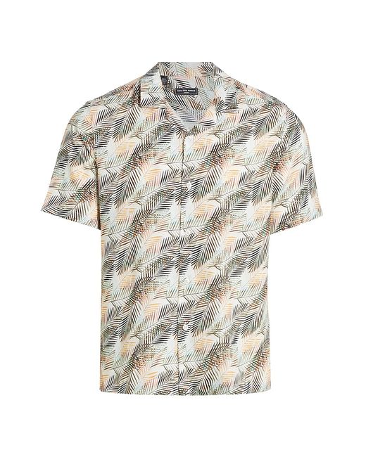 Saks Fifth Avenue Slim-Fit Leaf Print Short-Sleeve Shirt