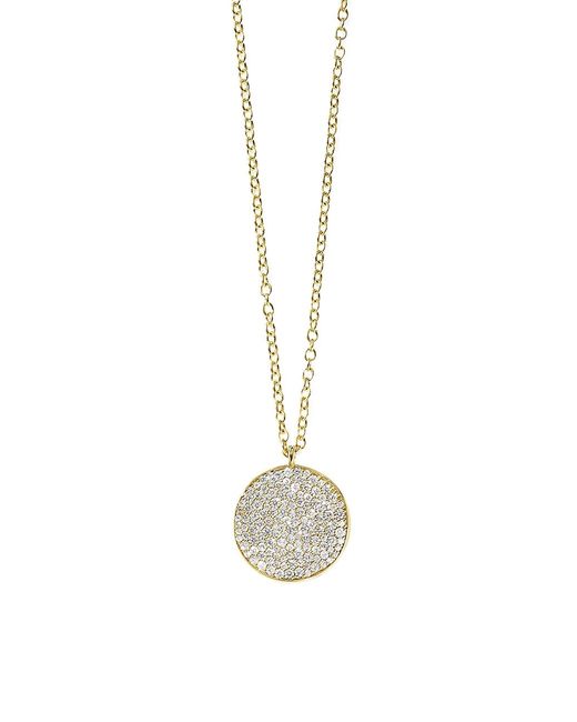 Ippolita Stardust Medium Flower 18K Green Diamond Pendant Necklace