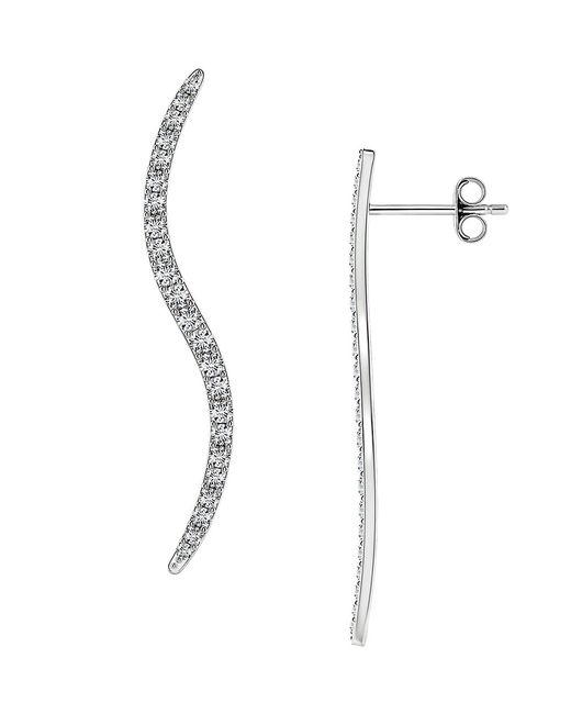 Natori Shangri-La 14K Diamond Bruskstroke Drop Earrings