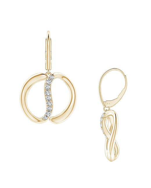 Natori Shangri-La 14K Diamond Yin-Yang Drop Earrings