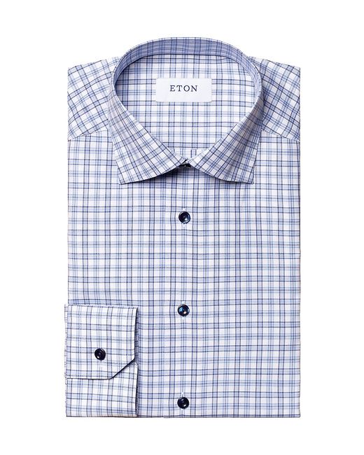 Eton Contemporary-Fit Plaid Shirt