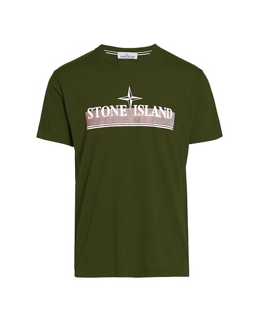 Stone Island Logo Short-Sleeve Cotton T-Shirt