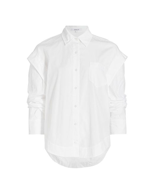Derek Lam 10 Crosby Marley Ruched Sleeve Shirt