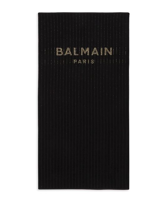 Balmain Gold Logo Beach Towel