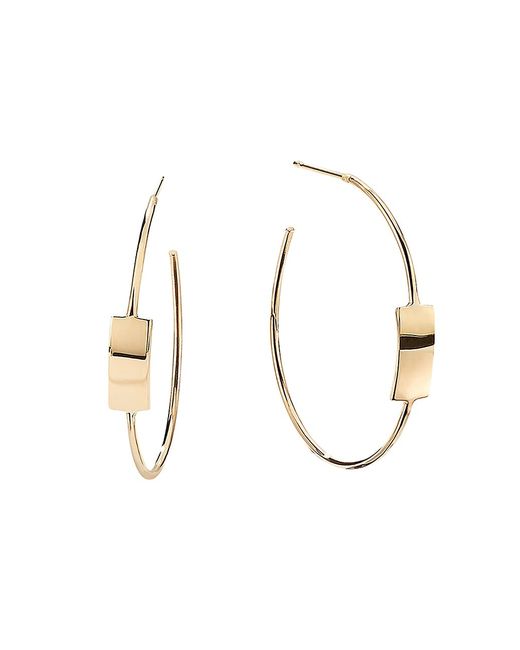 Lana Jewelry 14K Tag Hoop Earrings