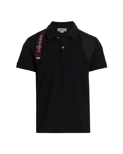 Alexander McQueen Logo Tape Harness Polo Shirt