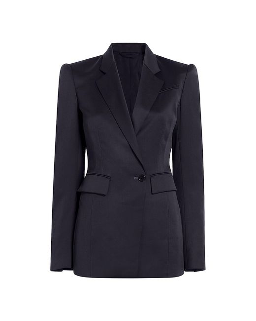 Another Tomorrow Seamed-Waist Single-Breasted Jacket