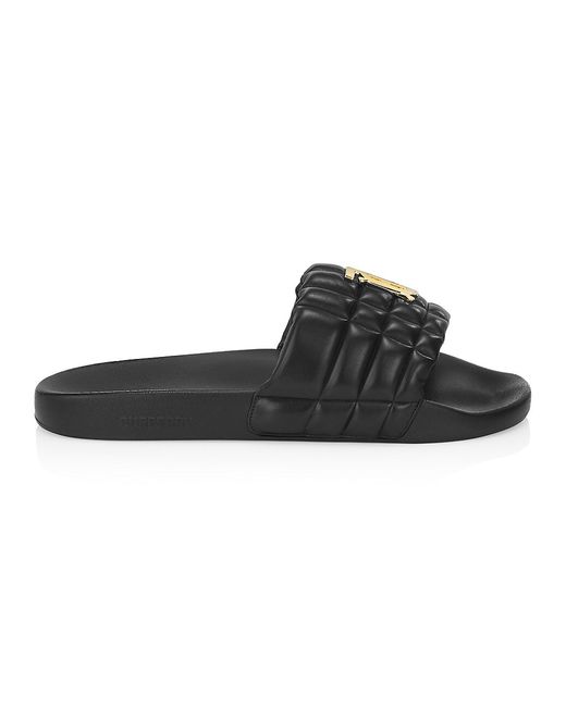Burberry Furley Quilted Slide Sandals