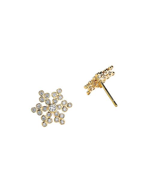 Syna Cosmic 18K Diamond Snowflake Earrings
