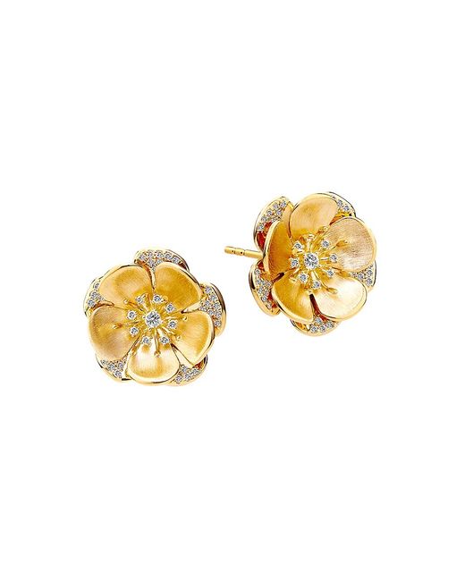 Syna Jardin 18K Flower Earrings