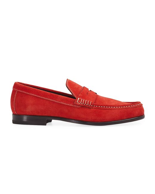 Paul Stuart Leather Suede Penny Loafers