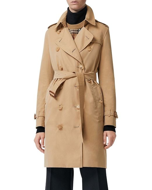 Burberry Kensington Belted Double-Breasted Trench Coat