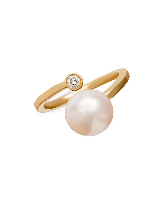 Katey Walker Spark 18K Pearl Diamond Ring