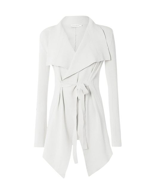 Scanlan Theodore Draped Crepe Knit Tie-Front Jacket